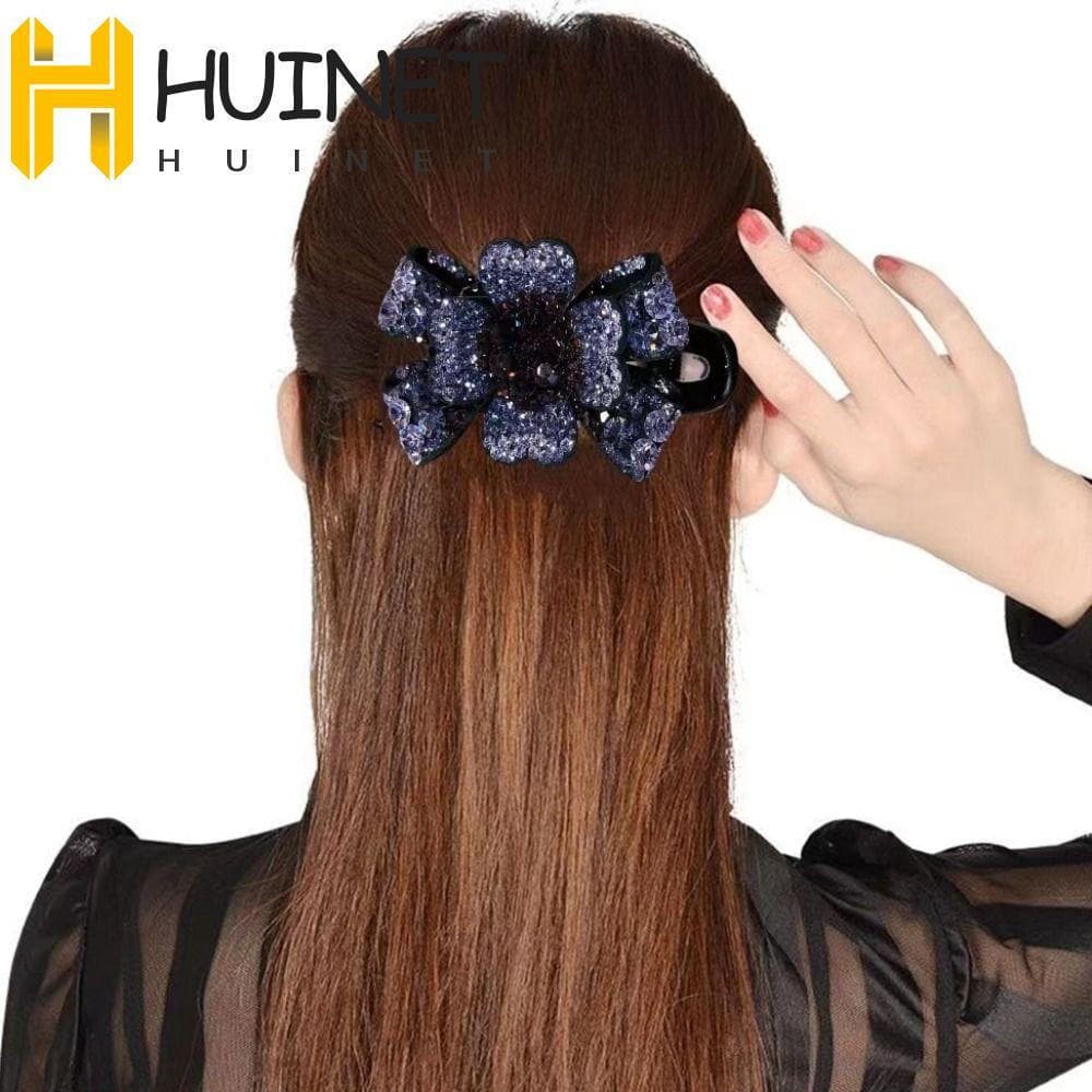 Grampo De Cabelo De Flor De Strass HUINET , Grampos Cristal Zircônia Em Forma De U , Acessórios