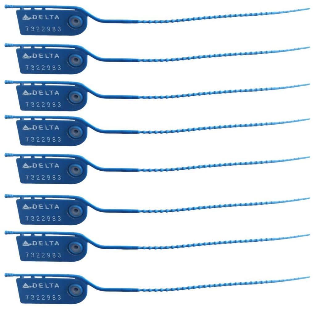 Kit 100 Lacres de Segurança para Malote, Mala e Viagem, 20cm