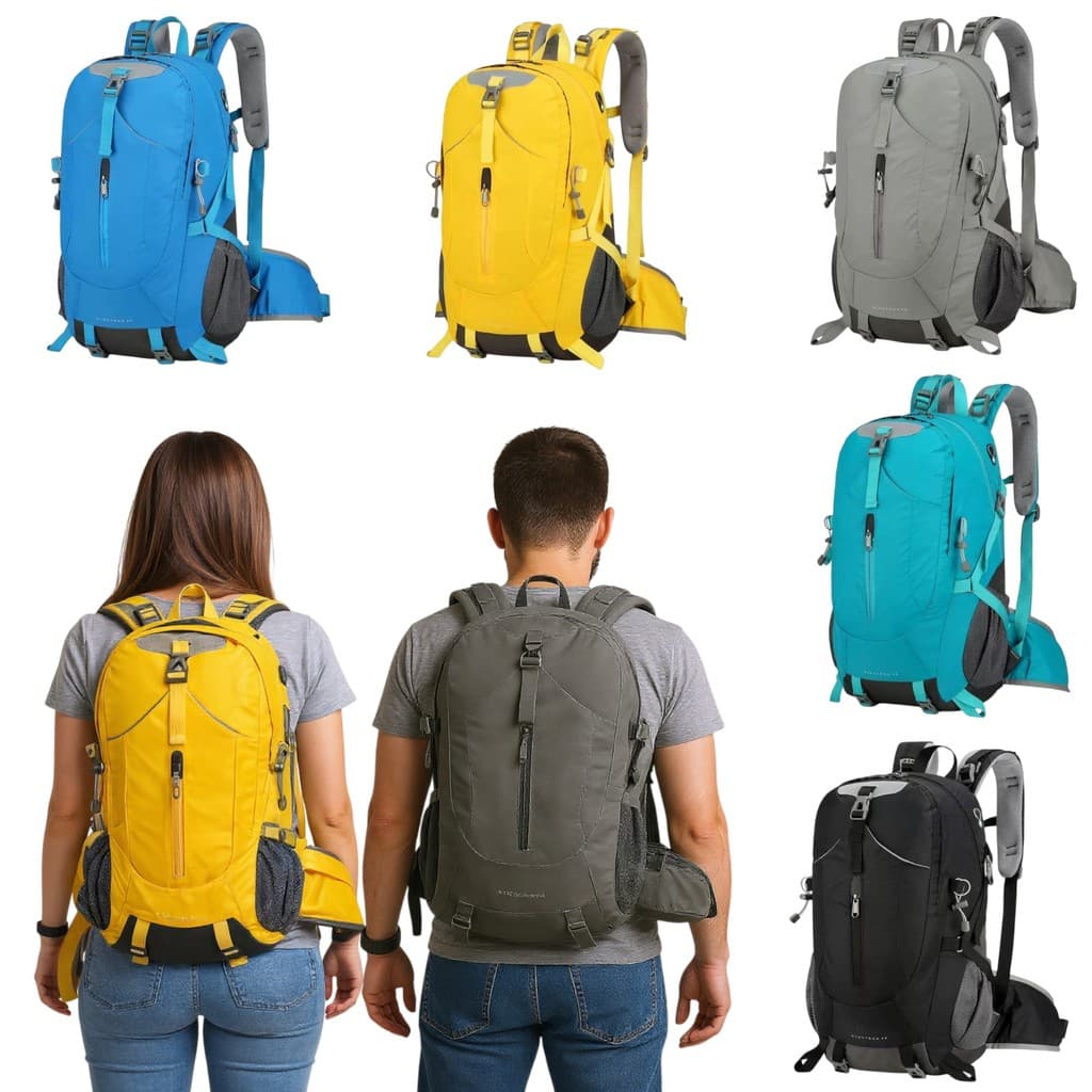 Mochila de caminhada, trilha e viagens  impermeável 28L,resistente sistema respirável