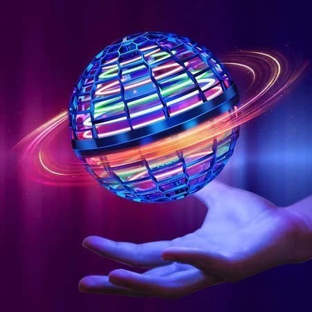 Brinquedo Bola Voadora Boomerang Inteligente com LED Colorido USB