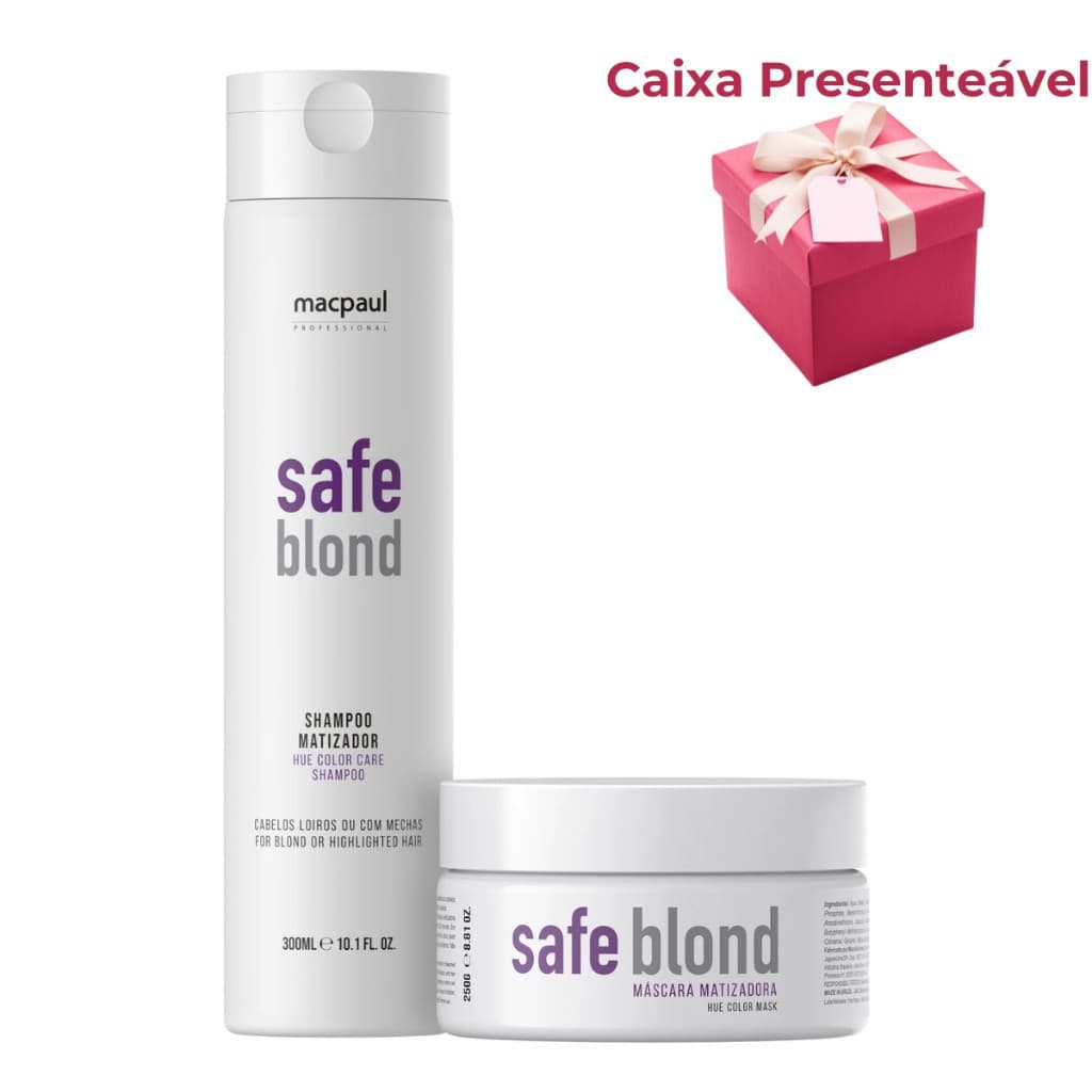 Macpaul Safe Blond Kit Shampoo e Máscara Caixa