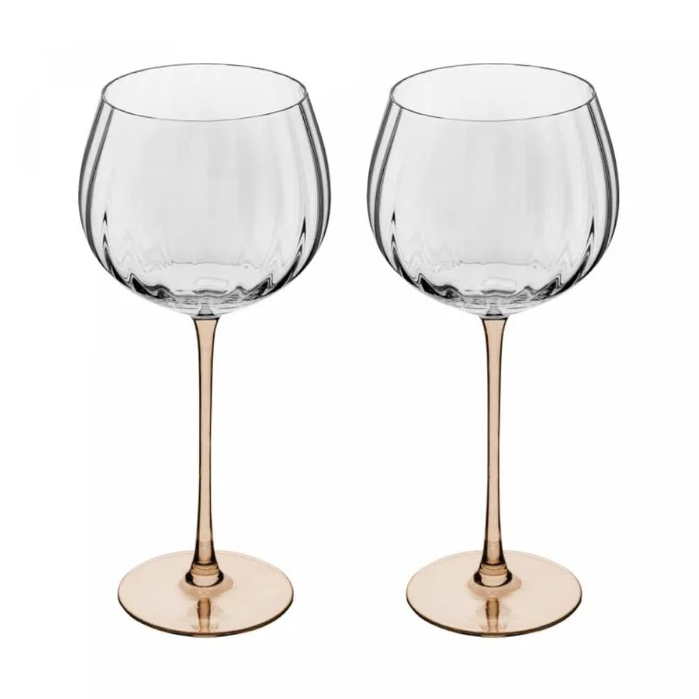 Conjunto 2 Taças de Vinho de Vidro com Haste Âmbar Classic 720ml - Wolff