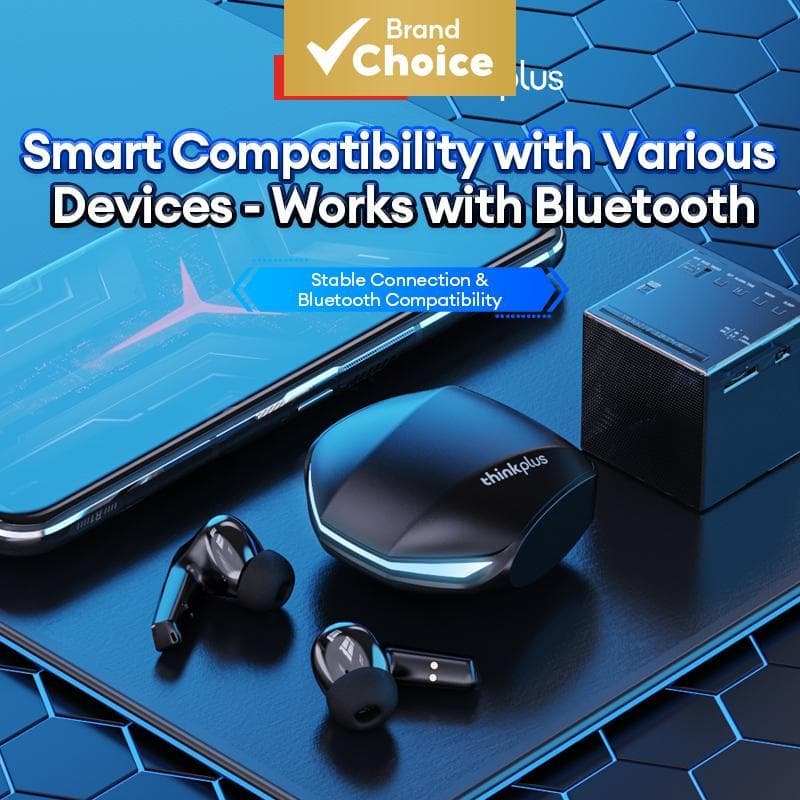 Fones de Ouvido Lenovo GM2 PRO HIFI para Jogos com Luz LED Bluetooth, Bateria de Longa Duração, Compatível com