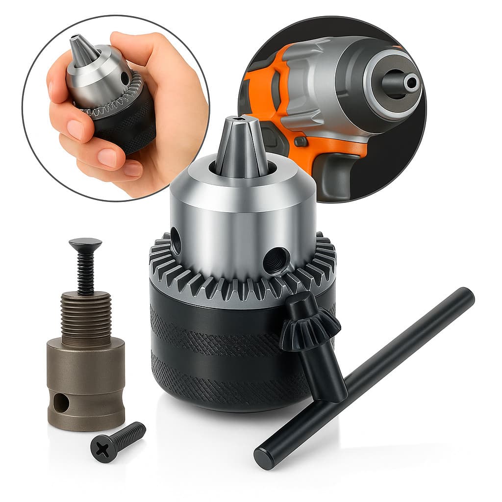 Kit Mandril Com Adaptador SDSPLUS Furadeira Parafusadeira  Martelete de diversas marcas 1/2''  1.5-13mm