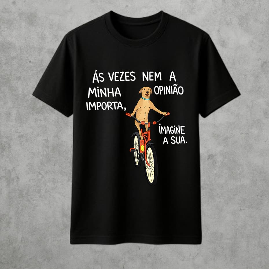 Camiseta Meme Brasil Tropical Básica Unissex Cachorro Caramelo Sua Opinião Não Importa Blusa  Lançamento Envio Imediato