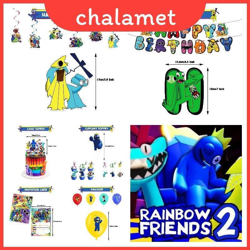 Conjunto De Balões Para Festa De Aniversário Rainbow 2 Friend , Cores Vibrantes E Design Divertido , Perfeito Comemorar