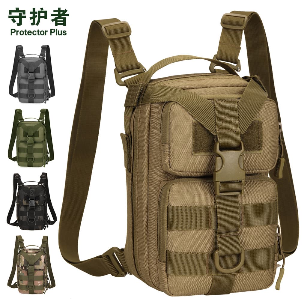 Homens mulheres viagem mensageiro bolsa de ombro tático camuflagem saco macio 2P Mini mochila alça destacável equipament