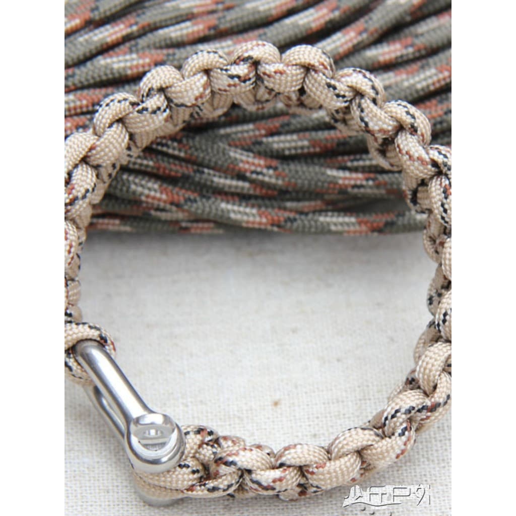 Corda de guarda-chuva de sete núcleos trançada sobrevivência pulseira salva-vidas pulseira de corda de guarda-chuva five