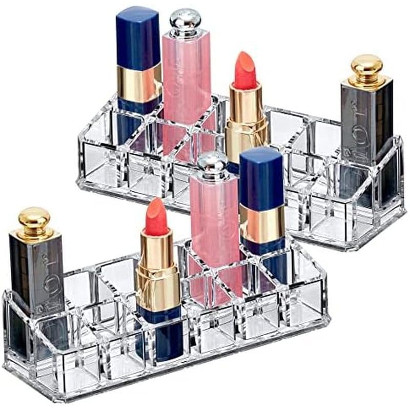 Incrível Abby-Glamour-Organizador De Batom Acrílico Com 24 Slots De 2 Pacotes , Suporte Para Brilho Labial , Display De