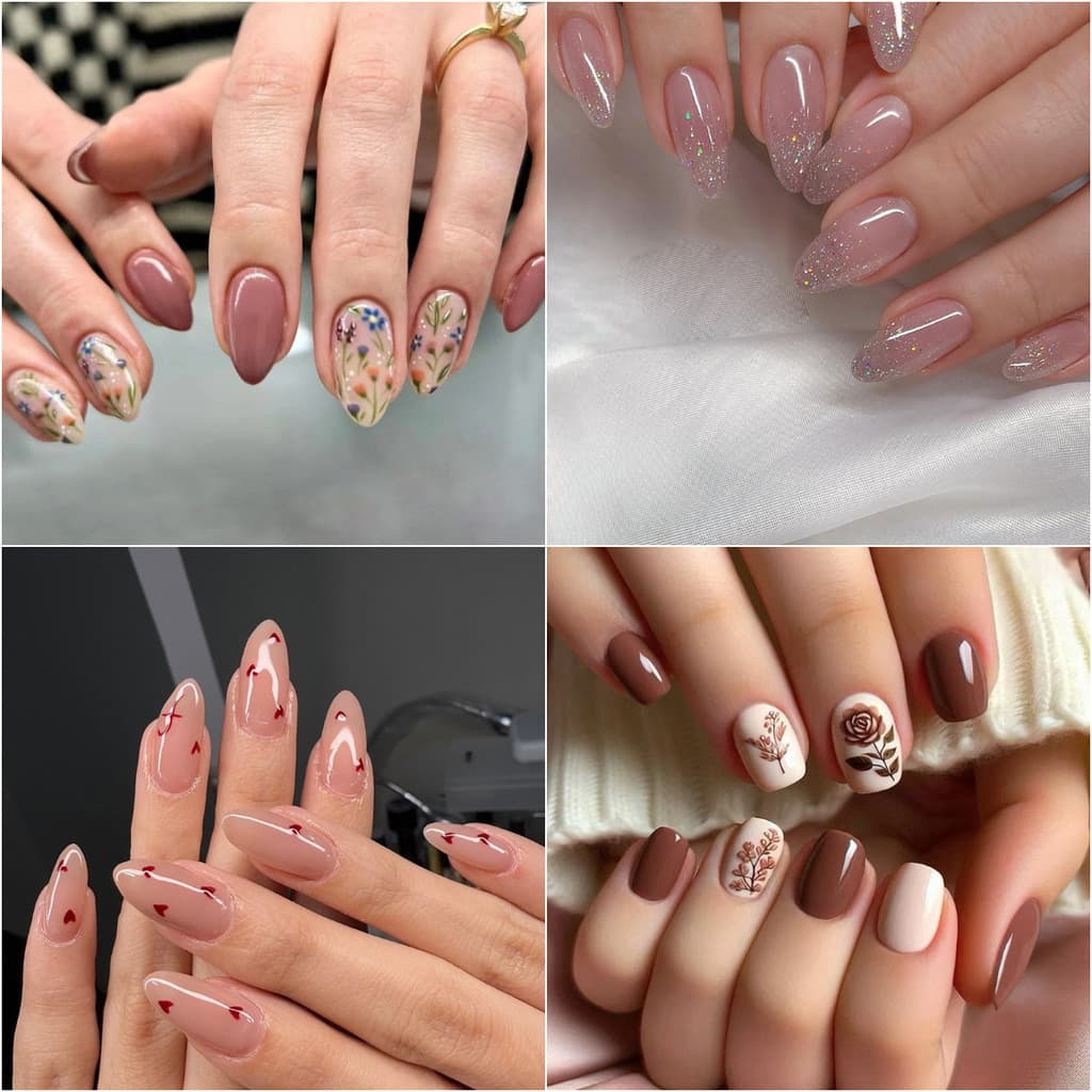 24 Pcs Prensa Em Forma De Amêndoa Unhas Conjunto De Falsas 3D Com Cola