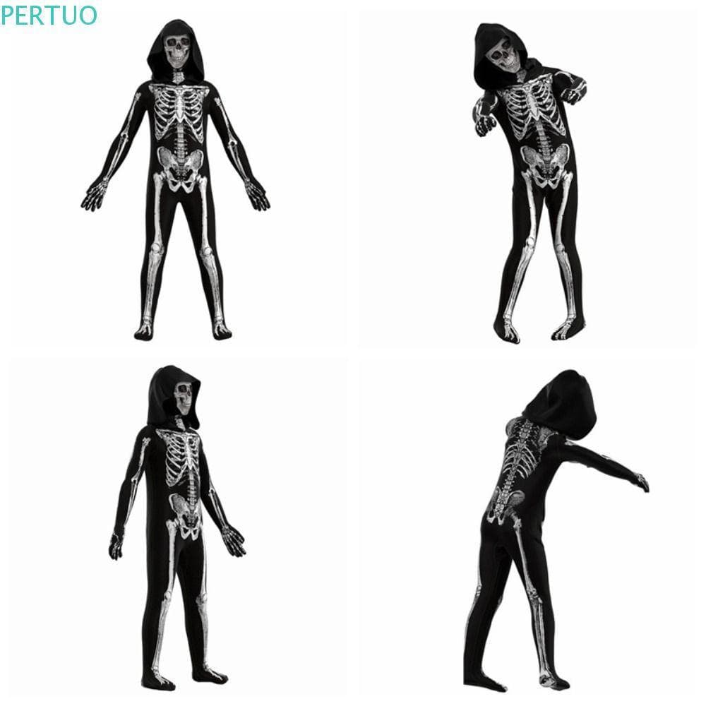 Fantasia De Cosplay De Halloween PERTUO , Esqueleto Elástico De Arnês Separado , Adereços De Roupas Poliéster