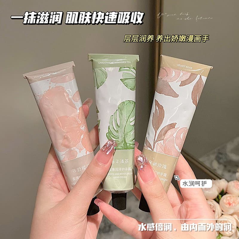 Rosa creme para as mãos feminino hidratante hidratante hidratante desbota linhas das mãos fragrância Floral fresca fragr
