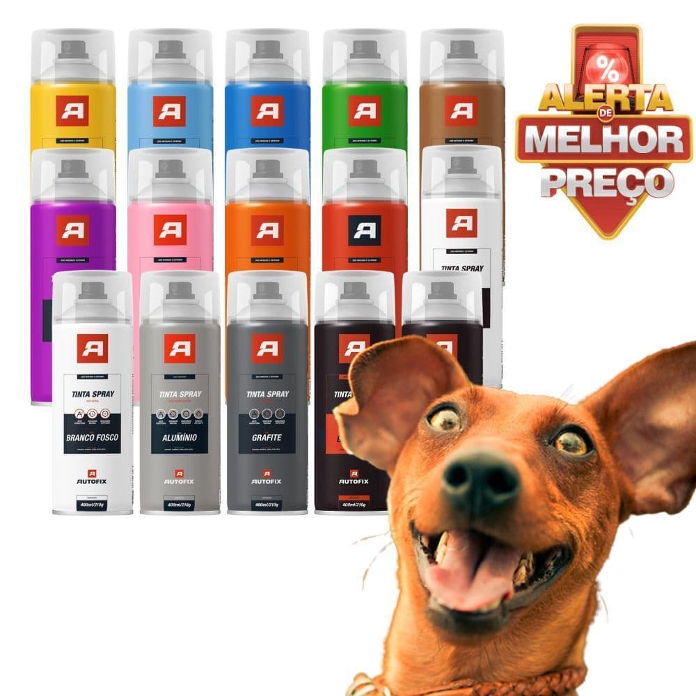 Tinta Sprays Uso Geral 400ml - Autofix Cores e muito mais