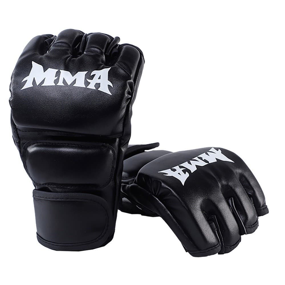 Luvas De Boxe Metade Do Dedo Luvas MMA Sanda Espessamento Luvas Adultos Aplicar Para Boxe Sanda Fighting Fitness 7UZV