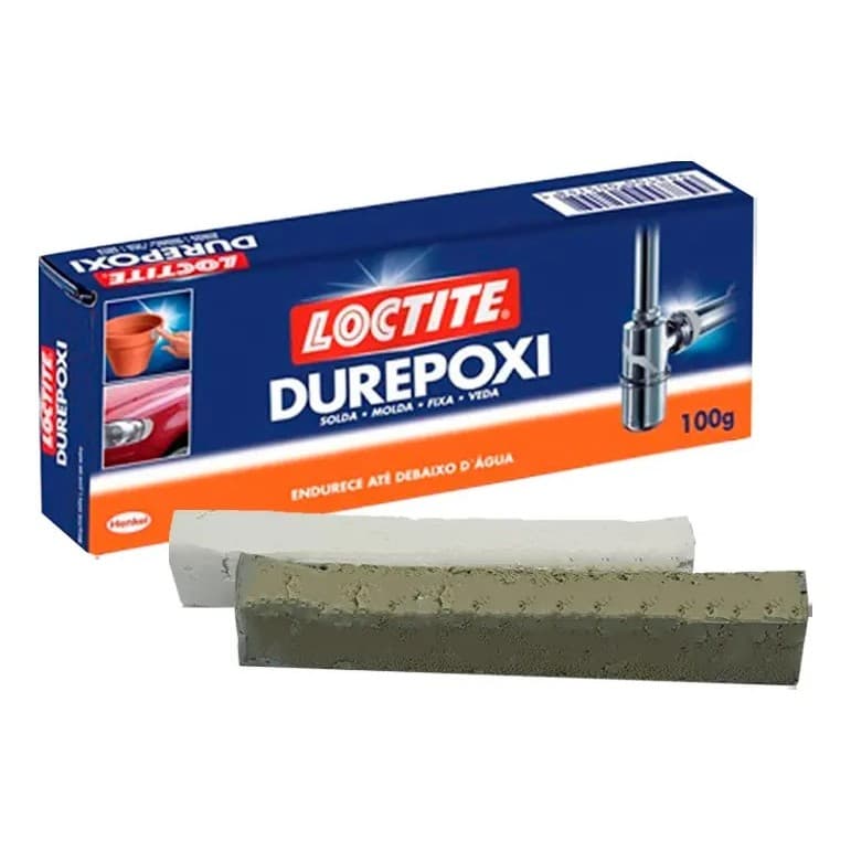 COLA MASSA ADESIVA DUREPOXI EPÓXI CINZA 100G LOCTITE