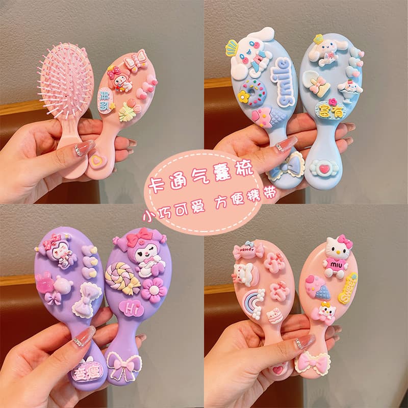 Coreano dos desenhos animados menina bonito de alto valor menina crianças almofada de ar pente ins estilo pente de cabel