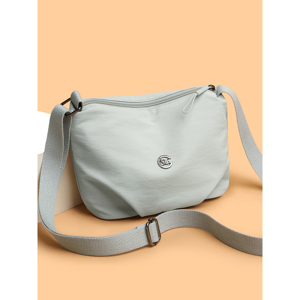 Bolsa mensageiro leve estilo simples feminina Commuter All-Match bolsa de ombro de grande capacidade bolsa pequena