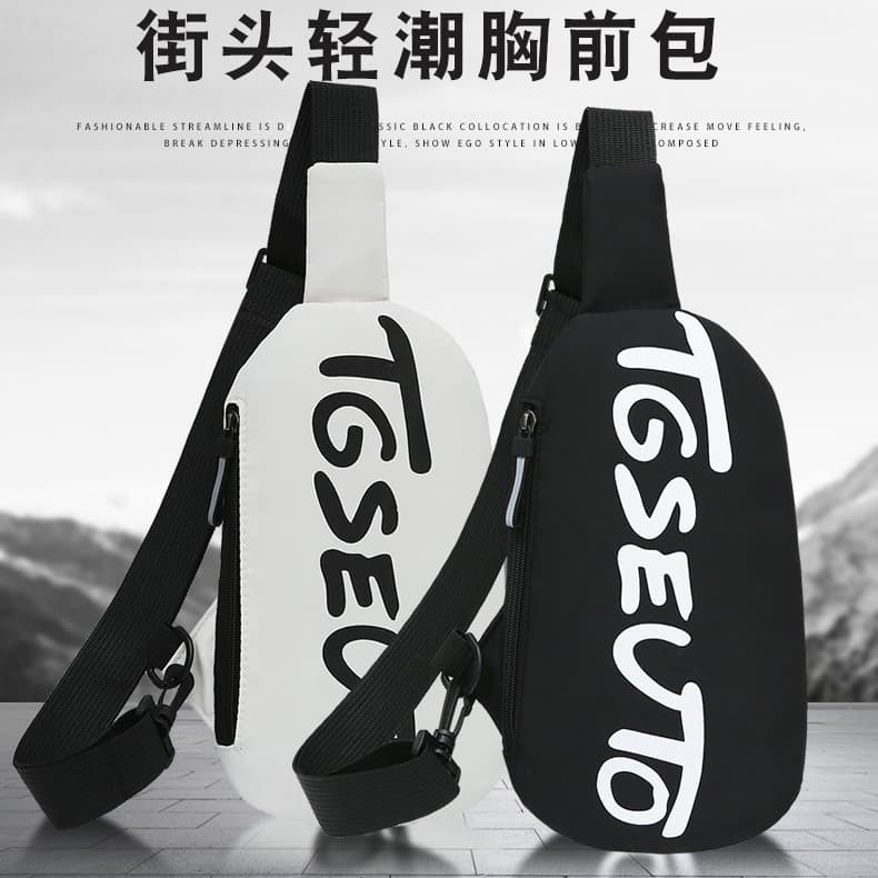 Saco de peito masculino ins na moda pequeno saco à prova dwaterproof água japonês Casual saco do mensageiro esportes bol
