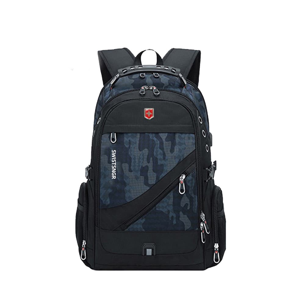 Mochila suíça masculina de grande capacidade, bolsa de montanhismo para viagens de negócios, bolsa de computador moderna