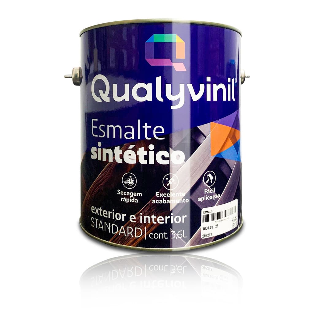 Tinta Esmalte Qualyvinil 3,6L Standard Madeira Metal Brilhante Grande Volume