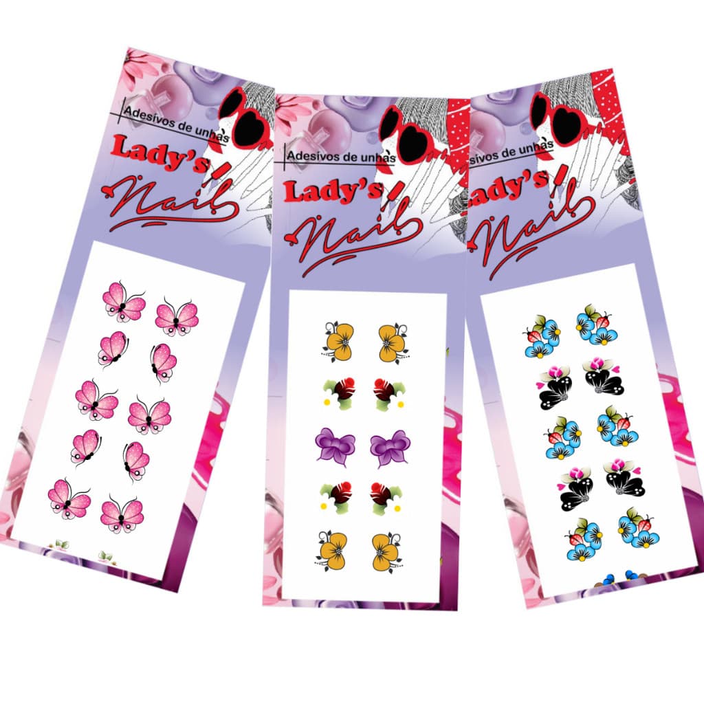 500 adesivos de unha 3d atacado Pelicula 3d artesanal 3d lady nails adesivos