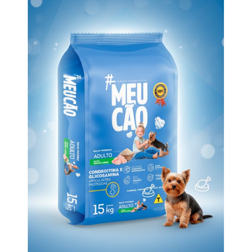 Ração Para Cachorro Adulto 15kg Raça Pequena Meu Cão Frango e Arroz Premium