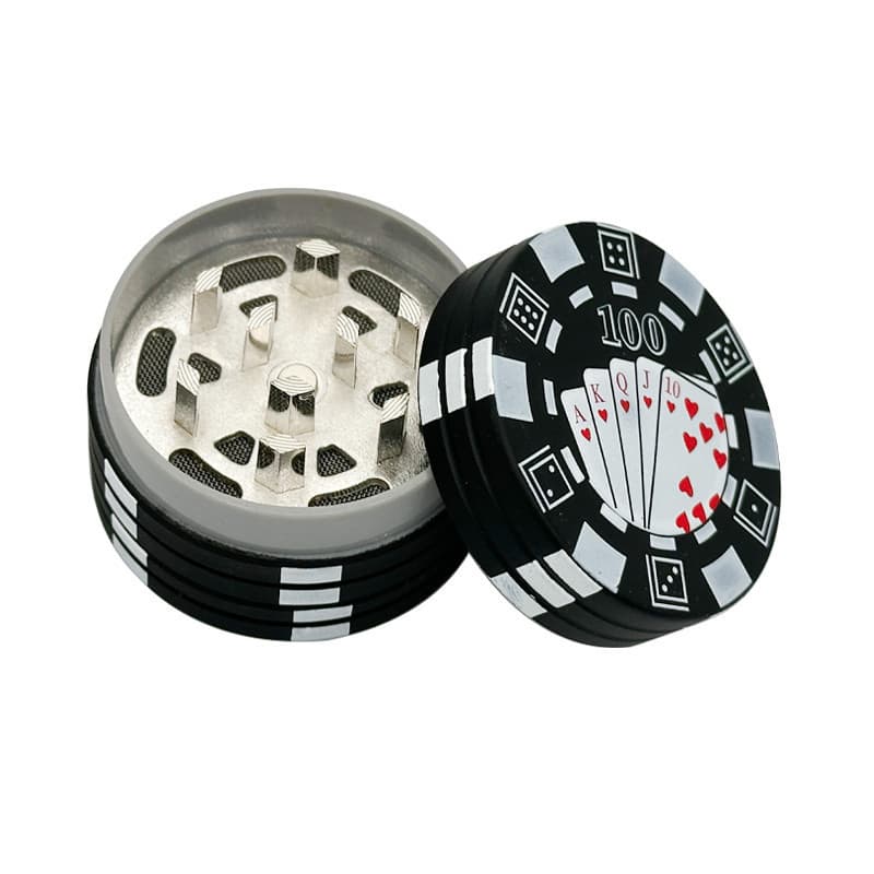 Triturador de Metal de 3 Camadas Estilo Poker Ferramenta de Cozinha Compacta Design Portátil Presente para Homens D IPUZ