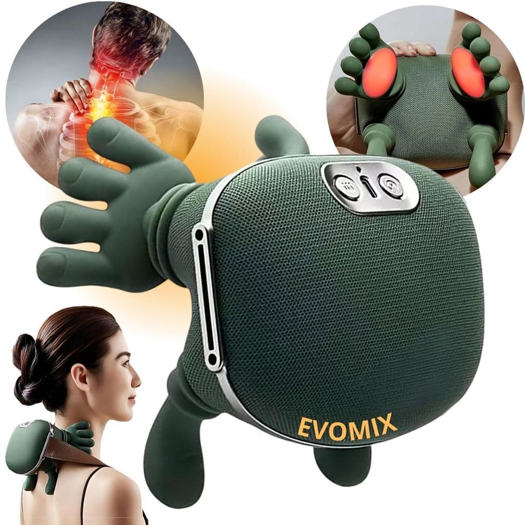 Massageador De Ombro Pescoço Aquecido Shiatsu Dedos Massagem De Amassar Conforto Relaxamento Tensão