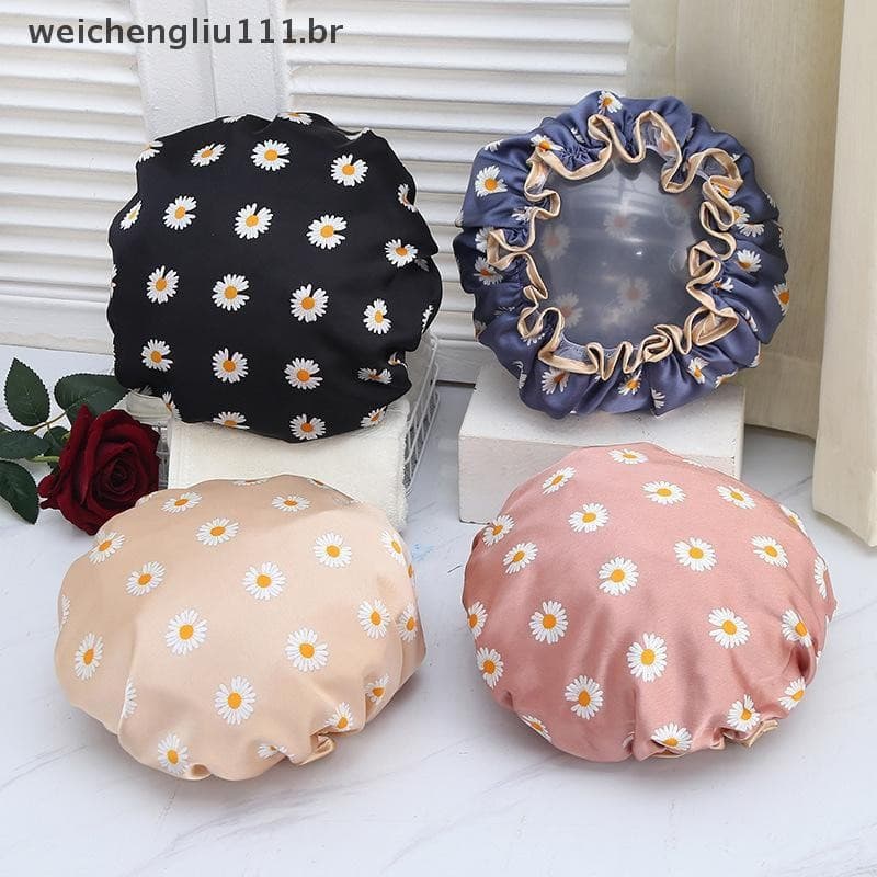 # weicheng Touca De Banho Com Estampa De Moda Feminina , Chapéu De Dormir Noturno , À Prova D'água , Confortável , Cuida