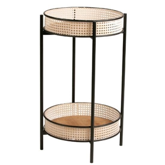 Mesa de Canto de Ferro com Madeira 70X43cm