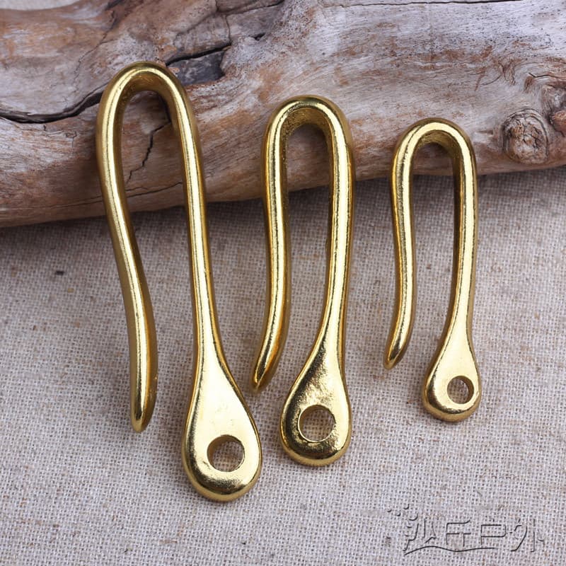 Chaveiro com fivela em forma de U de latão, acessórios de fivela de gancho de cobre, fivela de pano de cobre, Dune ao ar