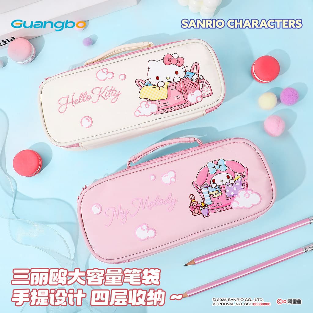 Sanrio Estojo para estudantes do ensino fundamental, alto valor, estilo ins, hellokity, meninas, 2026, novo estojo de pa