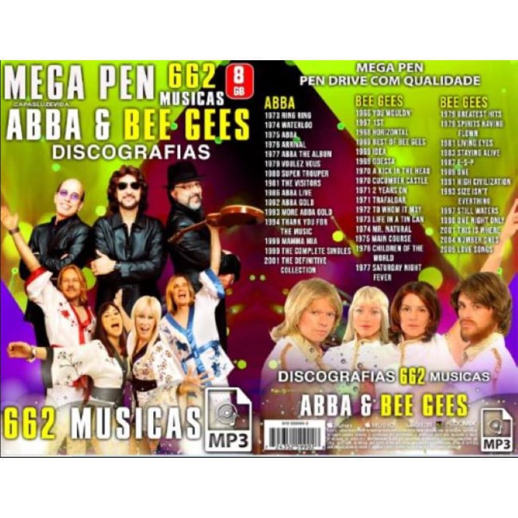 Pen Drive 16 Giga  Abba E Bee Gees