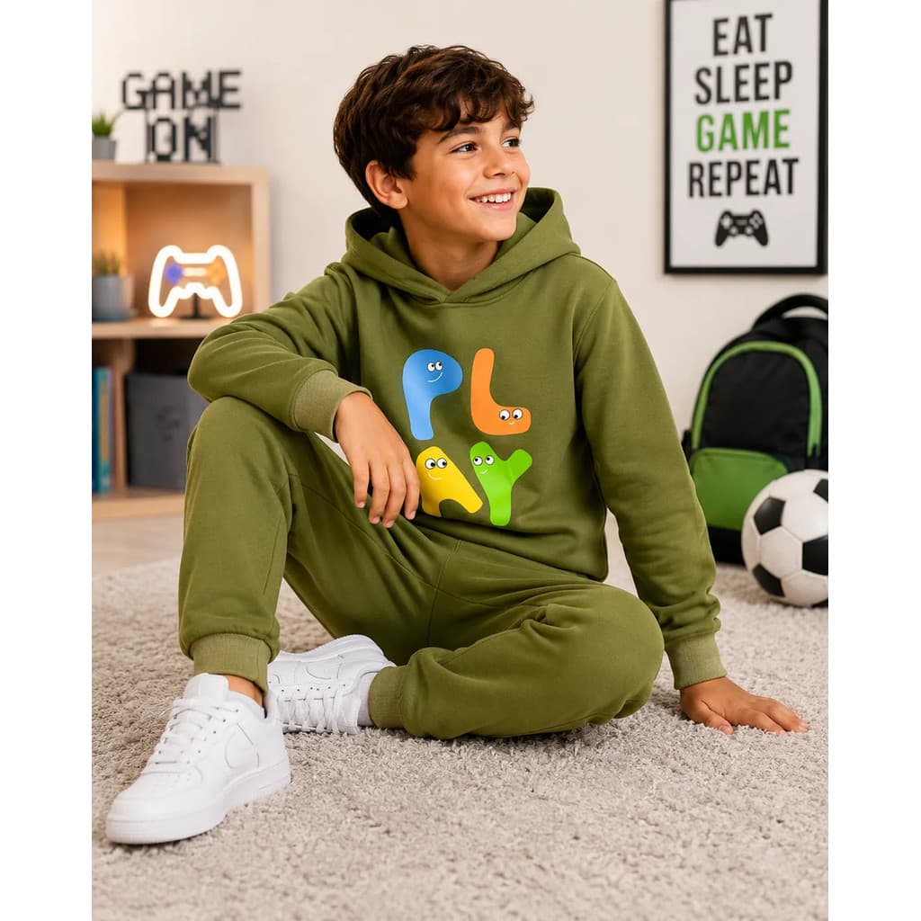 Conjunto Moletom Menino 6 A 10 Peluciado Inverno Play