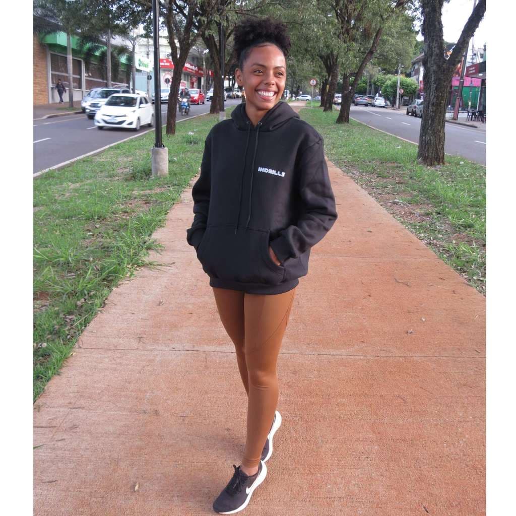 Conjunto Moletom Feminino Blusa De Frio Indrills Performance + Legging Inverno Fitness Treino Toffe
