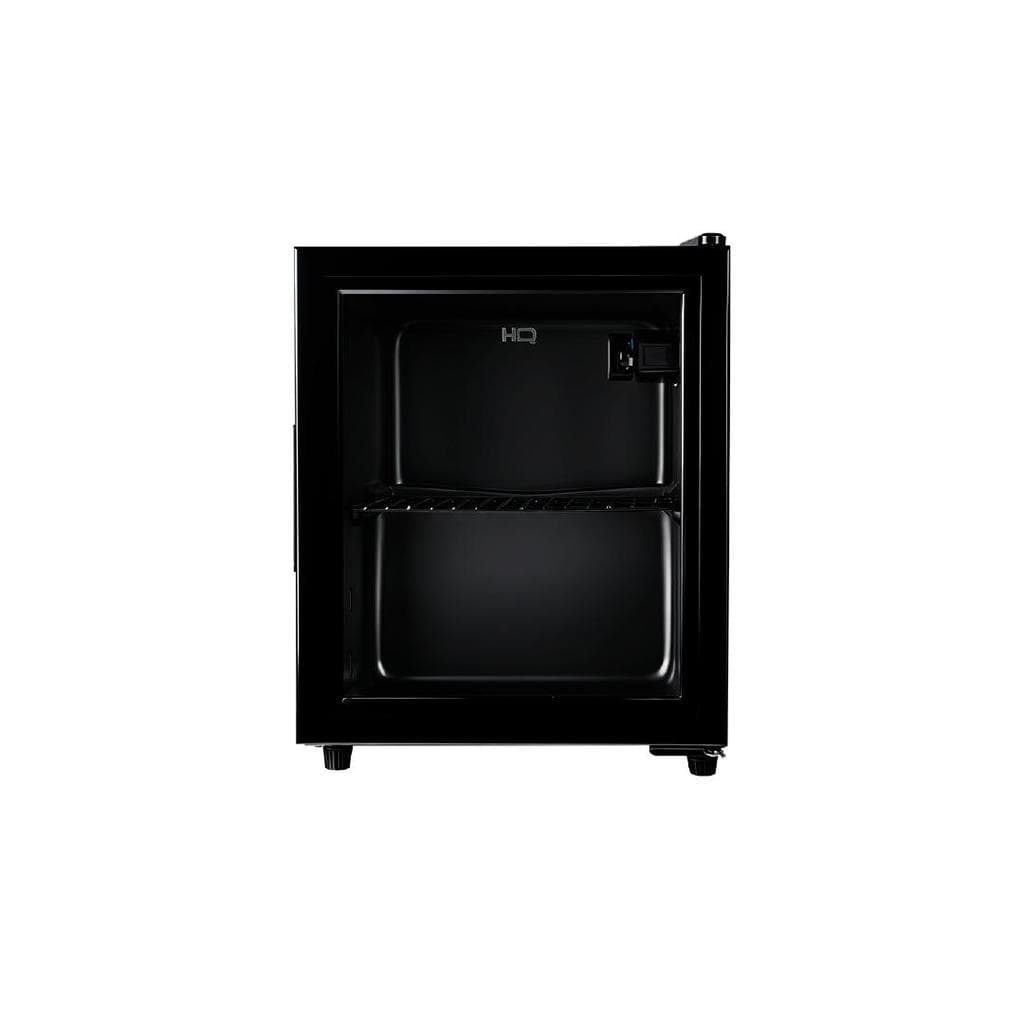 Frigobar Expositor HQ 50L Porta de Vidro Duplo Full Black com Luz Interna e Termostato HQ-50FBPV