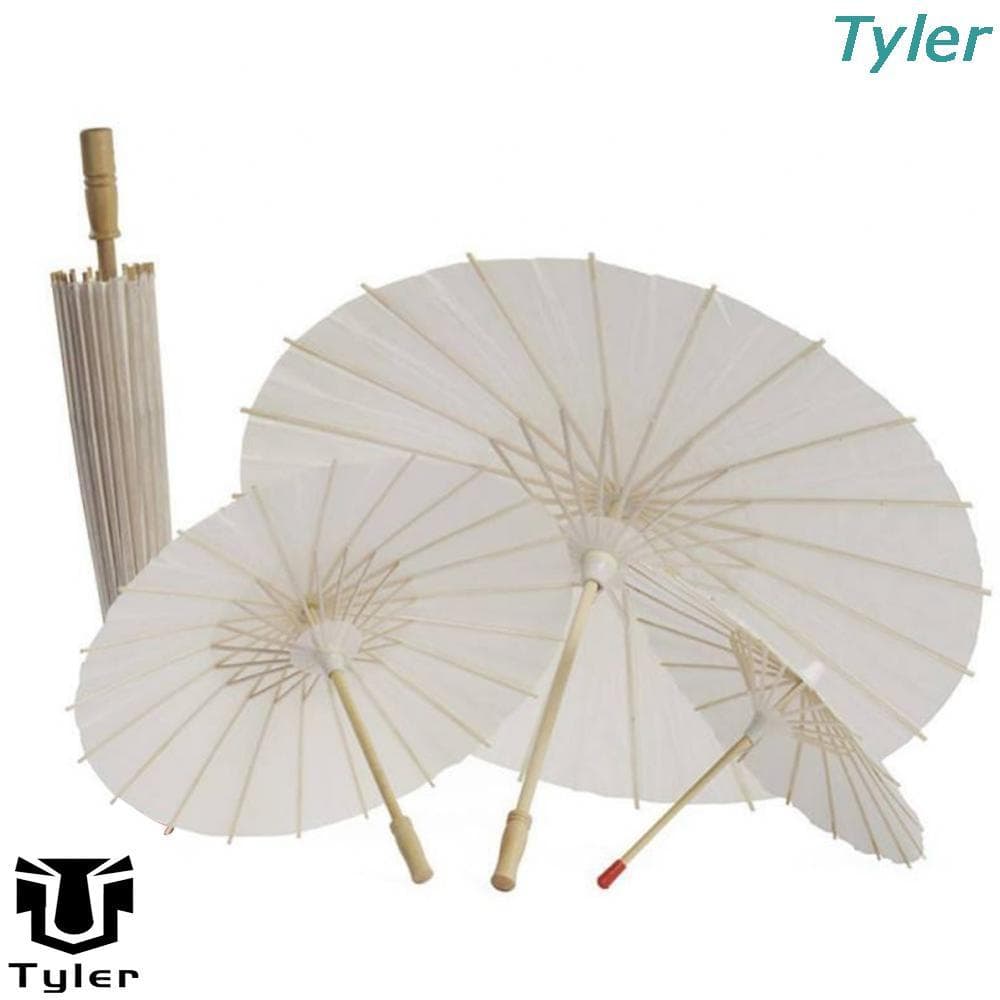 TYLER Guarda-Chuva De Papel Oriental Vintage Casamento Aniversário Óleo Tradicional Alça Longa Fotografia Prop
