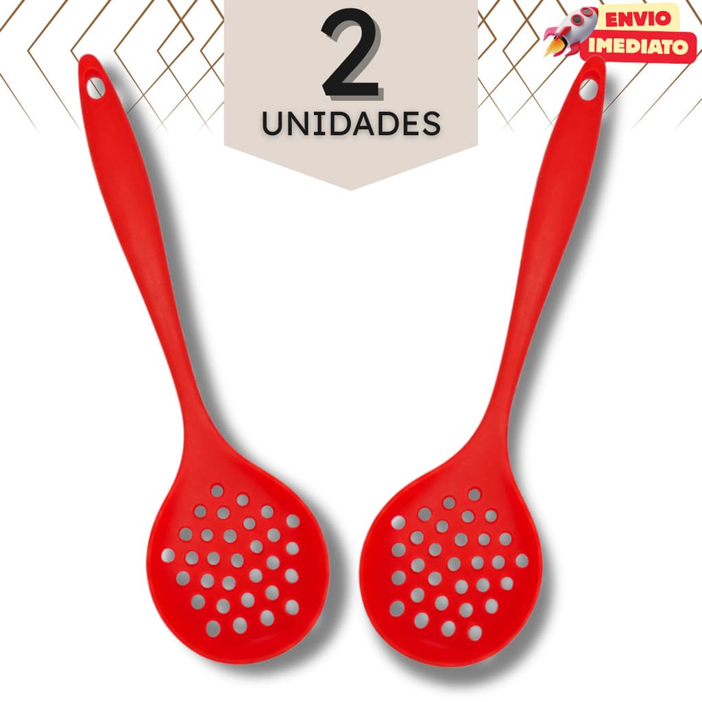 Kit Escumadeira de Silicone 28,6 cm - Restaurante Buffet