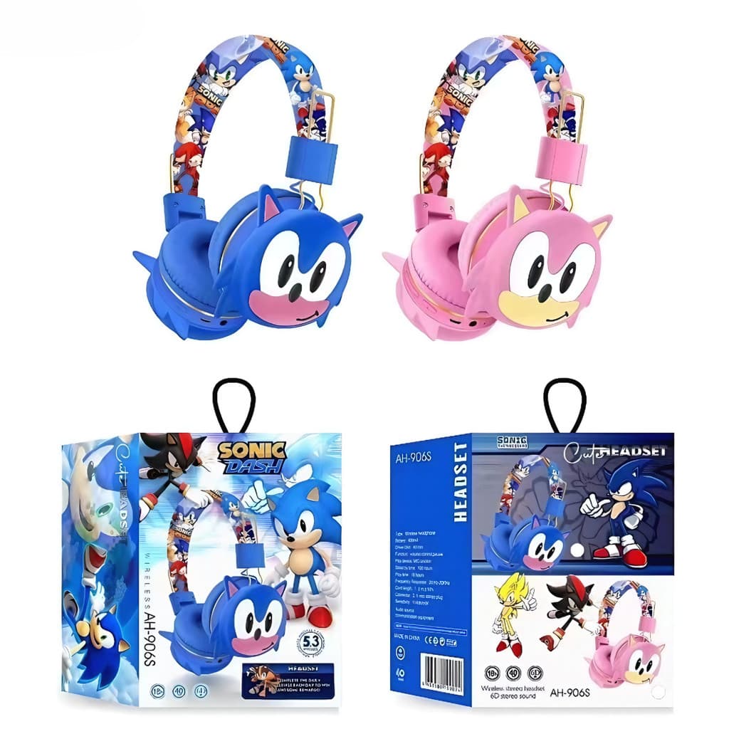Headphone Fone de Ouvido Infantil Bluetooth Sonic Sem Fio Com Estampa Alta Fidelidade Estéreo