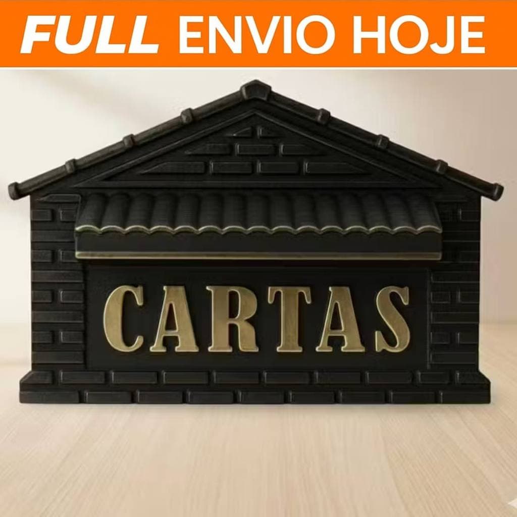 Caixa Correio PVC Caixinha Muro Grade Portão Automático Suporte Porta Cadeado