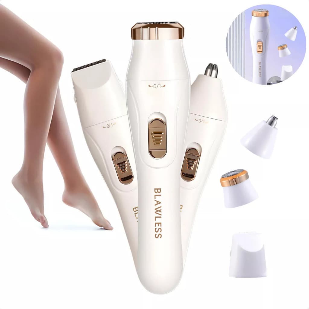 Depiladora Elétrica 3 em 1 Recarregável Multifuncional para Barbear e Depilação VisionTech_