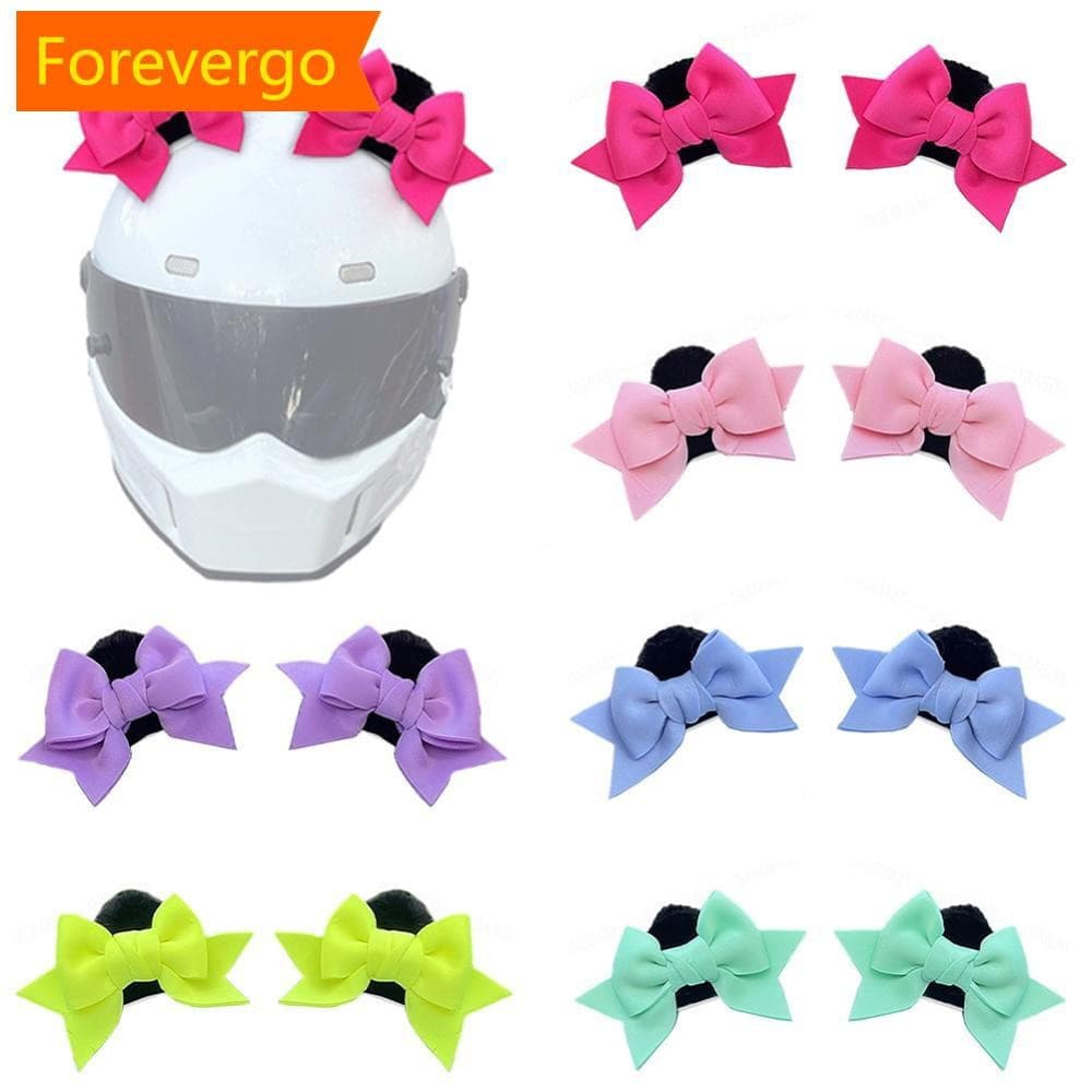 forevergo 2 Peças Decoração De Capacete De Motocicleta Orelhas Com Nó De Borboleta Luz De Advertência Piscante Para Anda