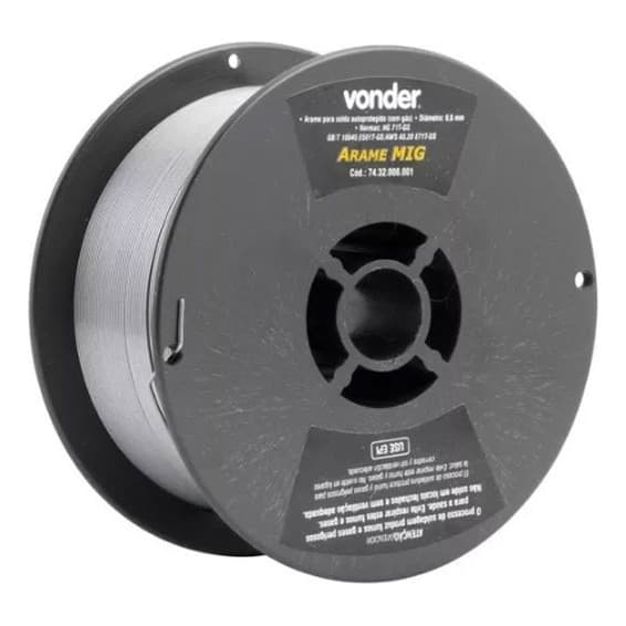 Arame De Solda Mig Autoprotegido Uso S/ Gás 0,8mm 1kg Vonder