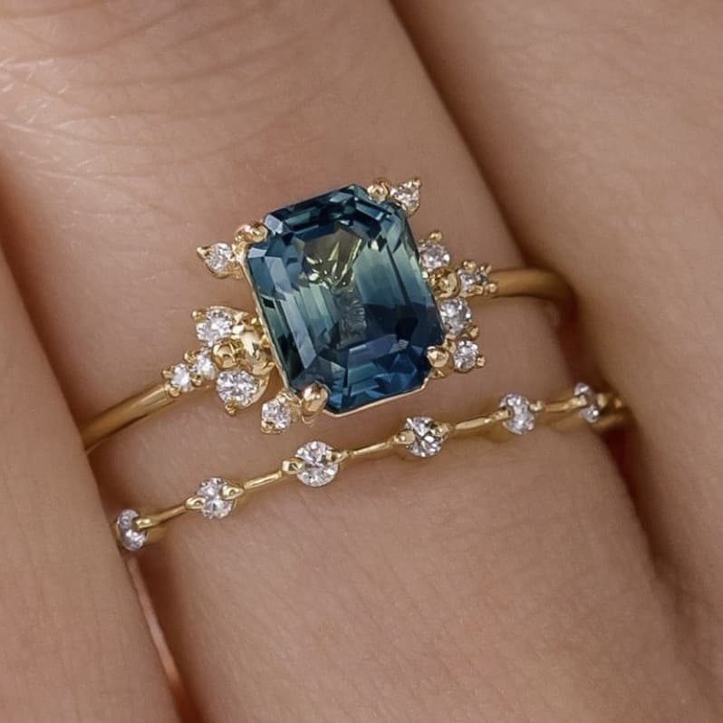 Novo Anel Feminino Brilhante de Dupla Camada, Elegante e Exquisito, Acessório de Joalheria para Férias IY2W