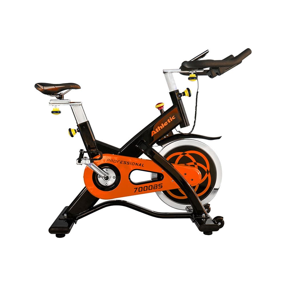 Bicicleta Spinning Athletic Advanced 7000BS Disco de Inércia 20kg Suporta 150kg Profissional