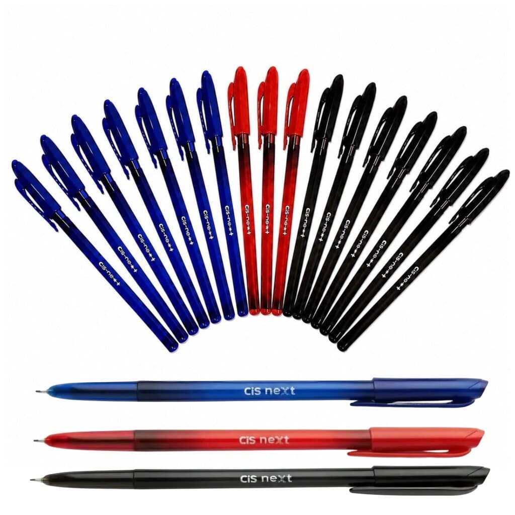 Kit 20 Canetas CIS Next Ponta Fina Original Escrita macia Òtimo custo benefício Pronta entrega Envio Rápido