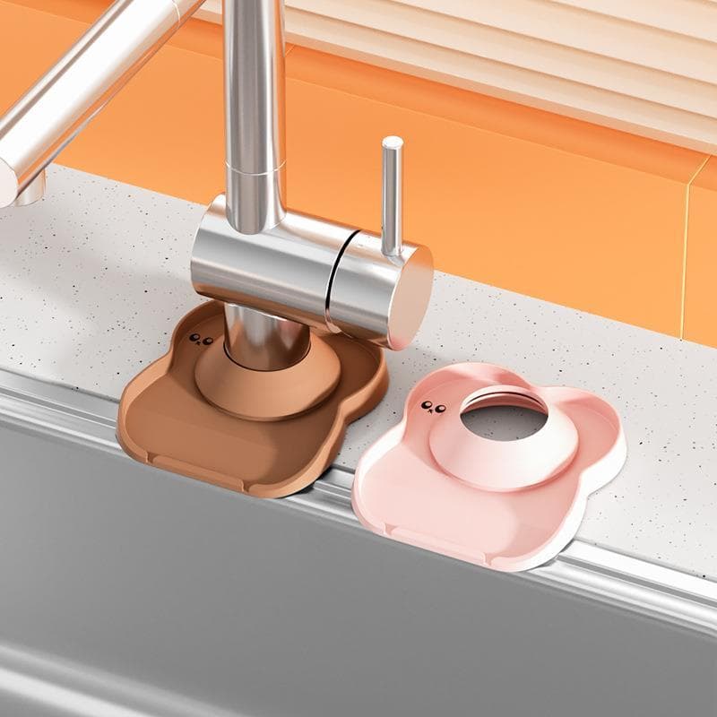 Cozinha Silicone drenagem à prova de respingos esteira à prova dwaterproof água capa Base da torneira do banheiro à prov