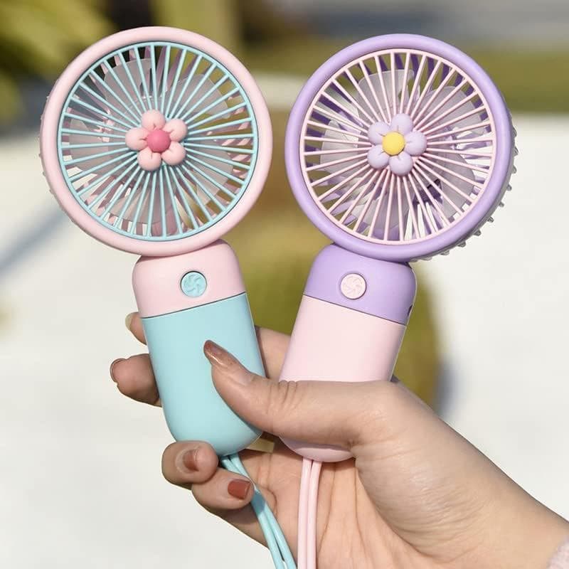 Mini Ventilador Portátil, Ventilador de Mão, Design Fofo de Frutas, Ventilador Pessoal de Mesa com Base Suporte para Tel