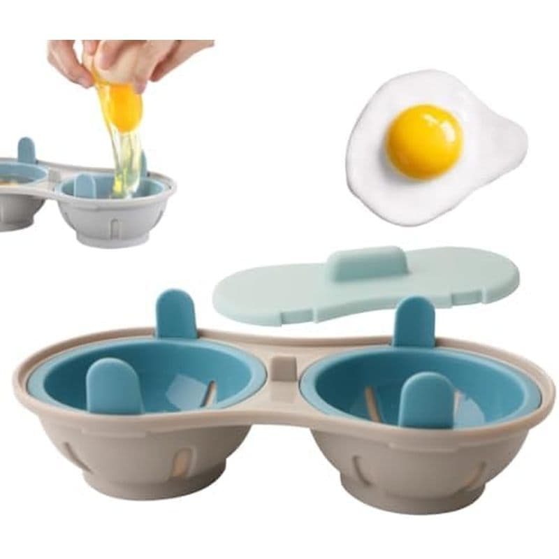 Fogão E Caçador De Ovos De Micro-Ondas-Cozinha 2 Rapidamente Com Cesta De Drenagem & amp ; Cracker De Casca De Ovo – Fab