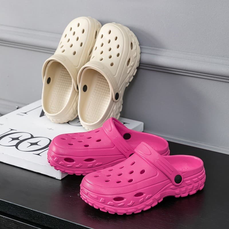 Pneu único buraco sapatos masculinos verão exterior usar merda-piso antiderrapante sola macia esportes casal beira-mar s
